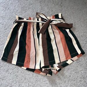 Large (8/10) multi colored flowy shorts. Ties in the front